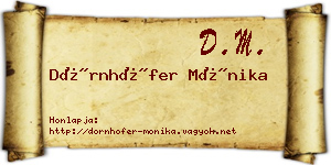 Dörnhöfer Mónika névjegykártya